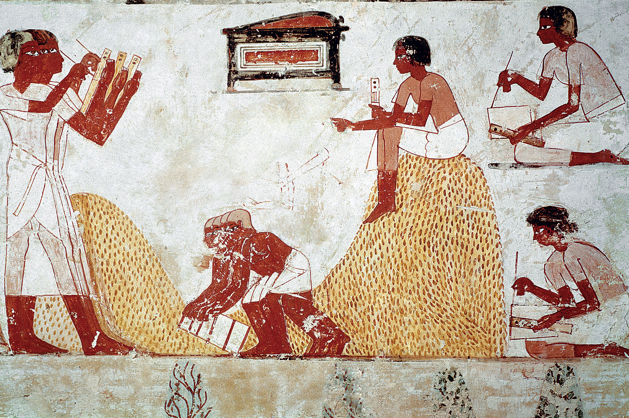 Сбор налогов писцами в древнем Египте
